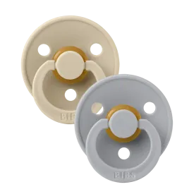 Colour Symmetrical Natural Latex Pacifier 2 pack |  Vanilla / Cloud